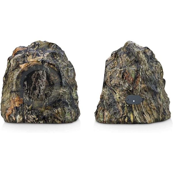 Virtual Rechargeable Bluetooth Outdoor Mossy Country Camo Rock Speakers Set of 2 VI2839173 - main